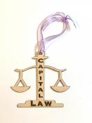 Legal Scales 2D Tree Ornament