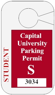 2024-2025 Fall/Spring/Summer COMMUTER "S" Student Permit - S (First-Year through Senior)